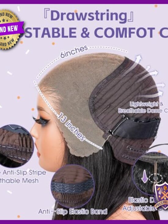 13x6 Lace Front Human Hair Wig 18 Inch Body Wave 180% Density main image 5